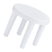 1St Lichte Plastic Kinderkruk Wit Stevig Draagbaar Rond Antislip