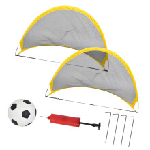 2St Kinder Voetbaltrainingsnet Met Mini Goal, Inklapbaar En Kleurrijk