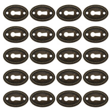 20St Vintage Zwarte Ovale Keyhole Deksel Zinclegering Voor Lade