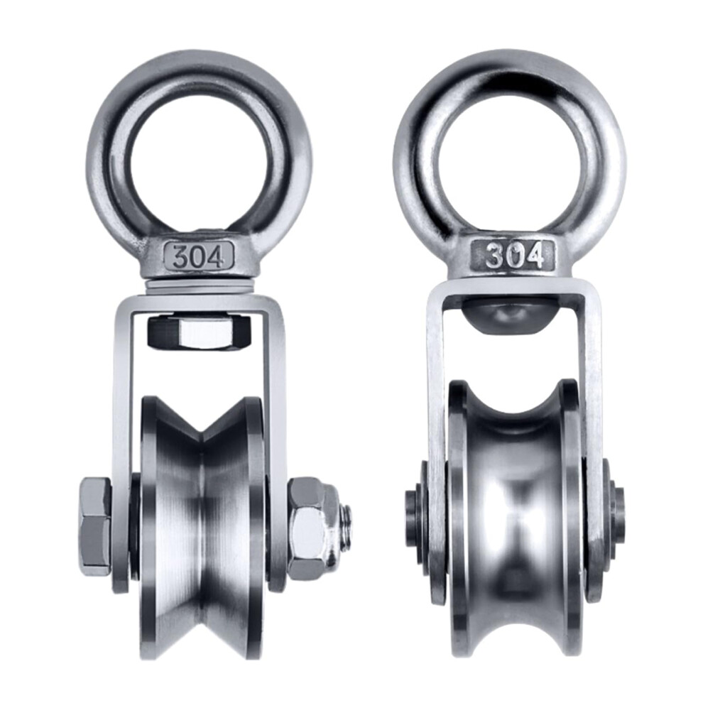 Pulley 2-Piece Set Corrosion-Resistant Indoor And Outdoor Use Load Capacity 9084446785975