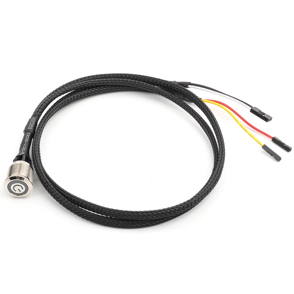 Desktop Computer Host Switch Cable Metal Button 8320539964379