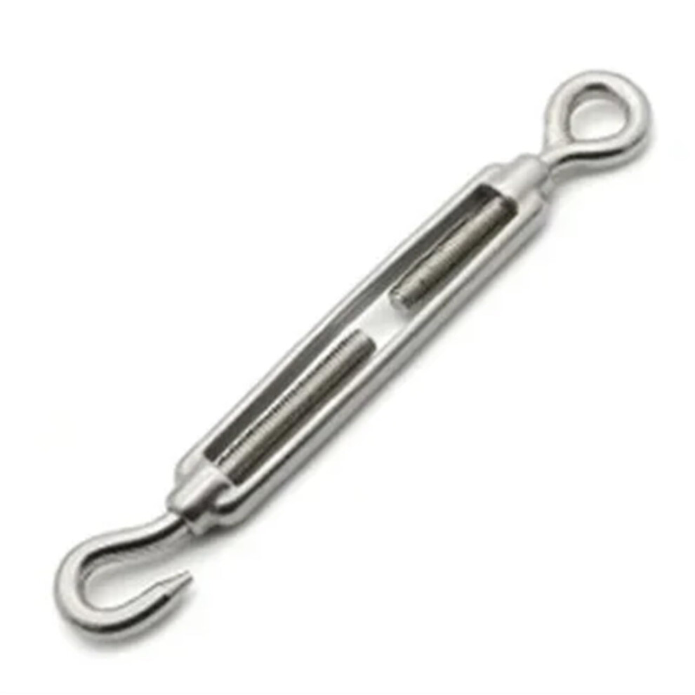 Turnbuckle Wire Tensioner M8, 304 Stainless Steel Blue Bolt Hook Screw, Wire Rope Tightener O To C Specifications 9084446786002