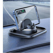 2024 Phone Mount for Car, [Adjustable Spring Design] Dashboard Cell Phone Holder Car, 360 Rotatable Car Phone Holder Mount with Non-slip Silicone, Com