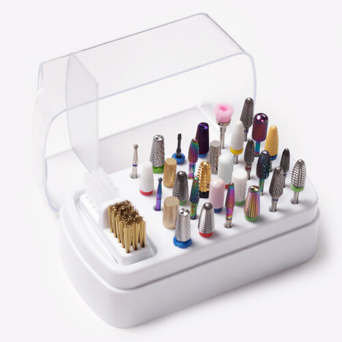 2-in-1 Bohrer-Box,11.6x6.3x6.6,Weiß/Pink/Schwarz 1