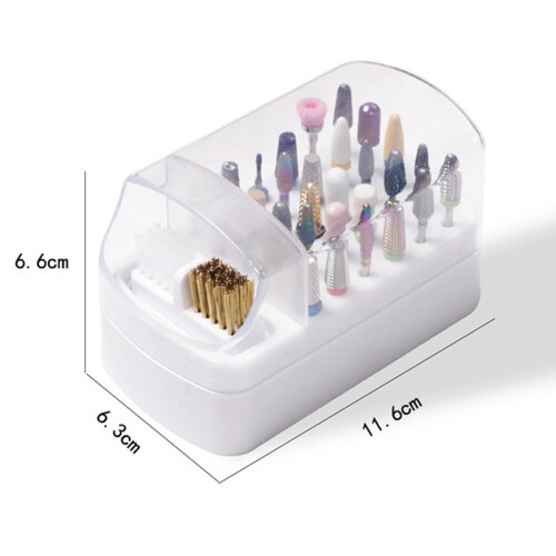 2-in-1 Bohrer-Box,11.6x6.3x6.6,Weiß/Pink/Schwarz 2