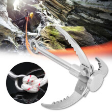 Tragbarer 3-Kralen-Haken für Outdoor-Überleben und Wandklettern Edelstahl