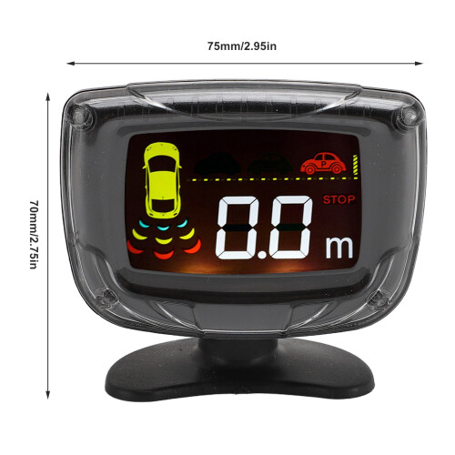 Car Reverse Backup Radar System with 4 Sensors LCD Display Gray 1