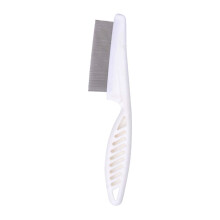 Flea Removal Brush for Cats Dogs and Rabbits - Stainless Steel Grooming Comb with Rounded Teeth, 18.8x4.5x1.3cm