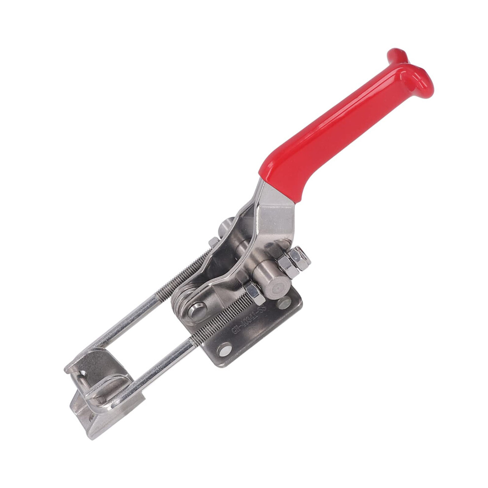Toggle Clamp Stainless Steel Adjustable Openness 900Kg Force Mechanical Latch With Soft Plastic Handle For Firm Fixing 6447073511899