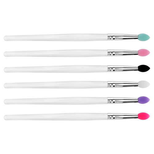 6 Stuks Oogschaduwborstel Silicagel Make-Up Schuimborstel 1