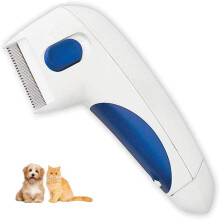 Electronic Flea Comb for Dogs and Cats, Rechargeable Lice Remover Grooming Brush, Effective Pet Flea Removal Tool