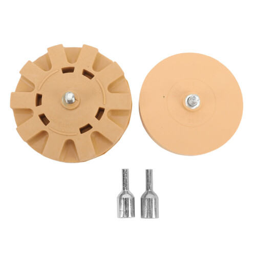 Decal Remover Eraser Wheel for Car Emblems & Stickers, Rubber, Drill Adapter 2