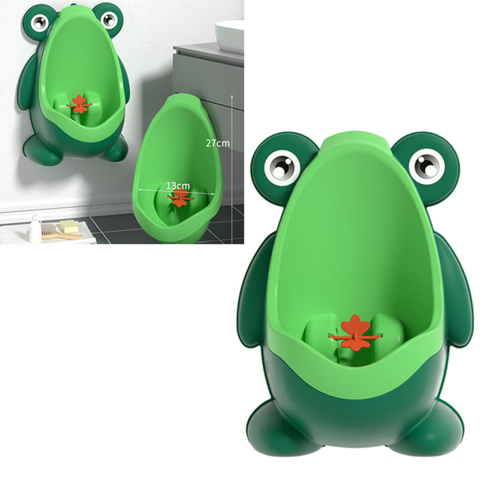 Child Urinal with Baby Frog Cartoon Wall Mounted Durable and Easy to Clean