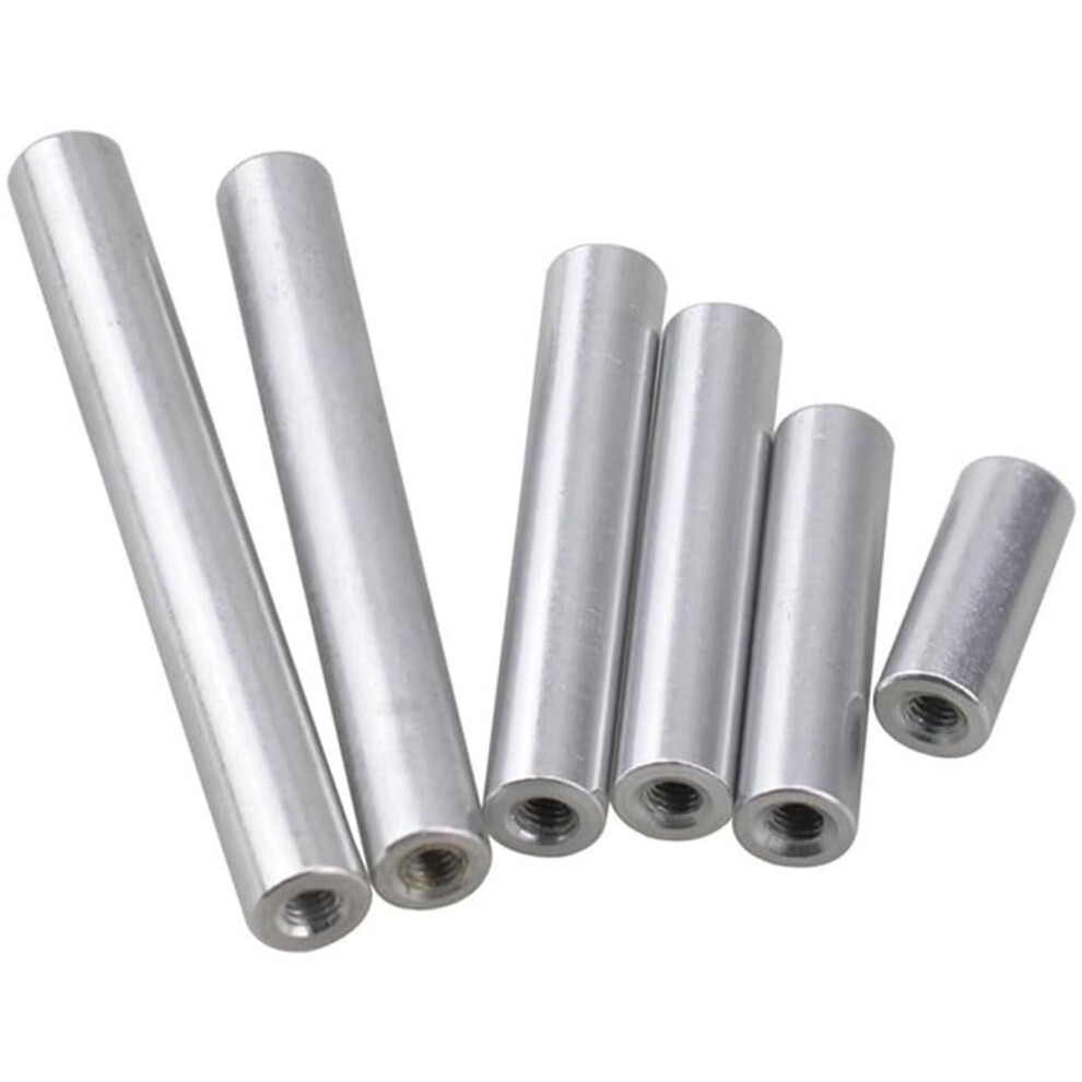 M6 Aluminum Post Rods 5Pcs Set, 10Mm Diameter Standoff Spacer Studs In 10-100Mm Lengths For Various Applications 6447073511936