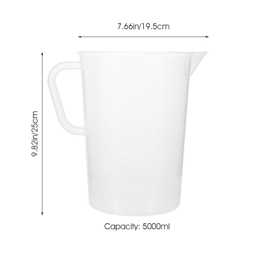 Transparent Plastic Measuring Jug Kitchen Graduated Cups 2