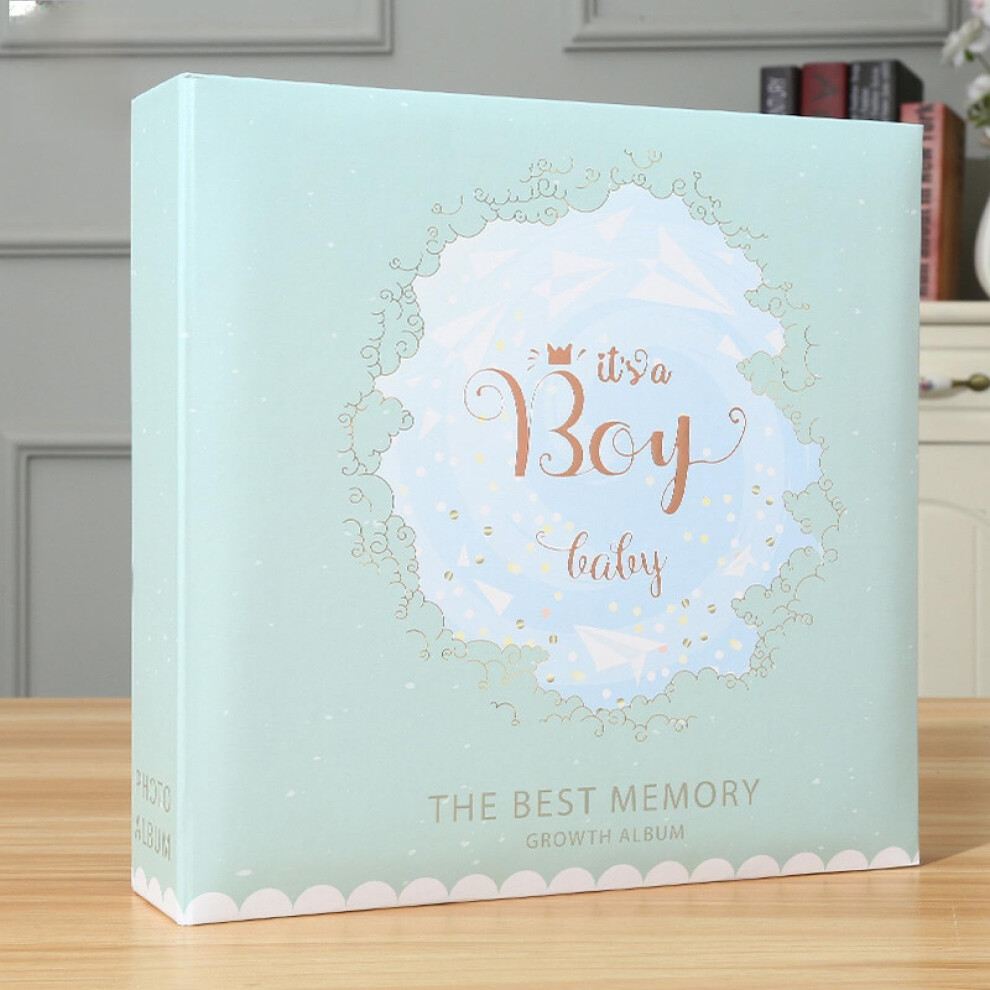 6-Inch Photo Album Writable 200pcs for Baby Growth Photos High-Capacity Hard Shell Paper Interleaf Album 22.5x22.0x5.5