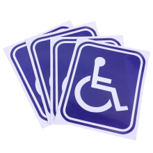 4St Zelfklevende Blauwe Gehandicaptenstickers Voor Openbare Ruimtes