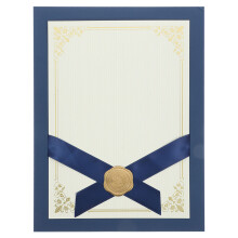 Stijlvolle Papieren Document Cover Navy Voor Certificaten