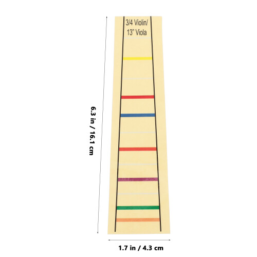 Duurzame Label Stickers Geel Voor Viola Fingerboard 3/4 1