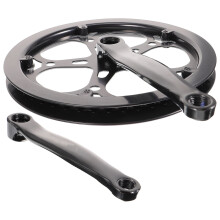 1Set Enkelvoudig Fiets Crankstel Zwart Ijzer Duurzaam Vervanging