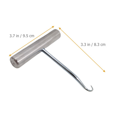 Rvs Tennis Racketsnaar Haak Ergonomisch Zilver Hulp Tool 1