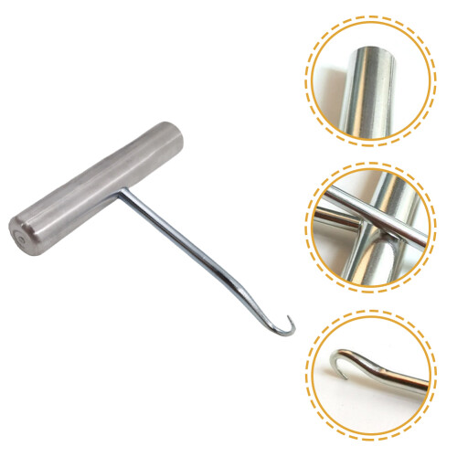 Rvs Tennis Racketsnaar Haak Ergonomisch Zilver Hulp Tool 2