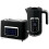 Homcom (Black) Kettle and Toaster Set 1.7L with Rapid Boil 3000W 1