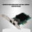 PCI-E X1 1000Mbps Double Port Gigabit EtherneT 9
