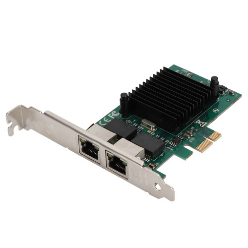 PCI-E X1 1000Mbps Double Port Gigabit EtherneT 1