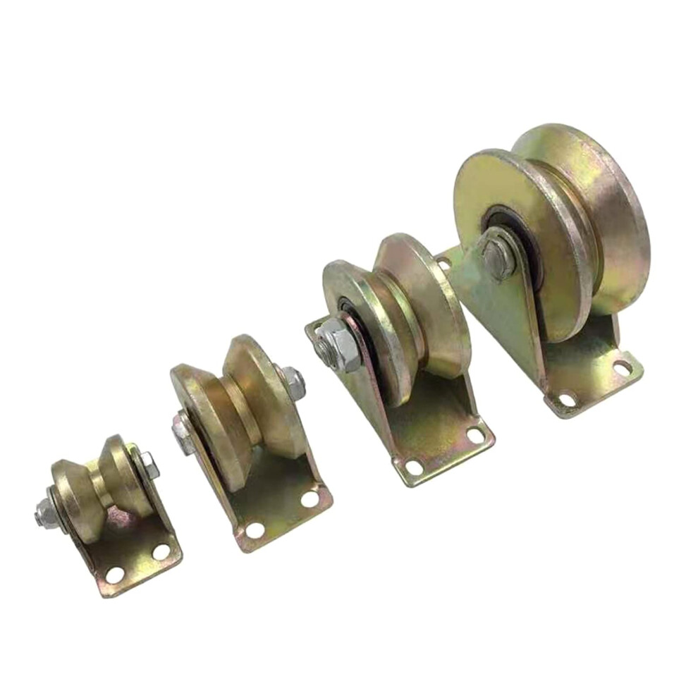 1.2" V Wheel Heavy Duty Rigid Caster With Bracket For Inverted Track Sliding Gates And Industrial Machines 6038364201201