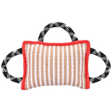Dog Bite Sleeve Wear-Resistant Linen Training Sleeve with 3 Handles for Professional Dog Training and Interactive Biting