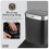 Dellonda Baridi Sensor Bin, 50L Capacity, Black/Stainless Steel – DH281 6