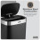 Dellonda Baridi Sensor Bin, 65L Capacity, Black/Stainless Steel – DH282 7