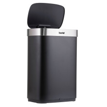 Baridi Sensor Bin, 65L Capacity, Black/Stainless Steel – DH282