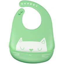 Soft Silicone Babbib. Adjustable Plastic Recuperative Bib - Cute Cat. Child