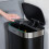 Dellonda Baridi Sensor Bin, 65L Capacity, Black/Stainless Steel – DH282 20