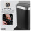 Dellonda Baridi Sensor Bin, 65L Capacity, Black/Stainless Steel – DH282 6