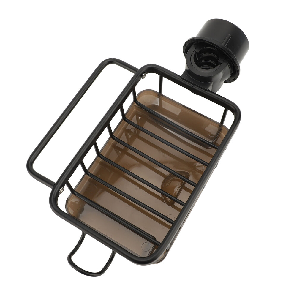 Multifunctional Kitchen Sink Faucet Caddy Organizer, Black, Aluminum & Plastic 4621347552104