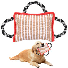 Dog Bite Sleeve Wear-Resistant Linen Training Sleeve with 3 Handles for Interactive Dog Training Equipment