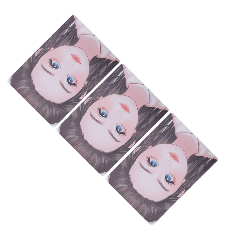 3pcs Pink Reusable Face Paint Practice Boards, A4 Size, Washable