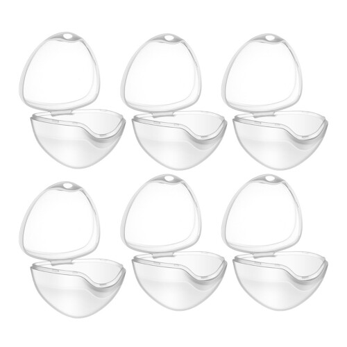 6Pcs White PP Pacifier Holder Case Portable Baby Storage Box for Home 2