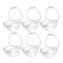 6Pcs White PP Pacifier Holder Case Portable Baby Storage Box for Home