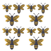 Decorative Stickers Bee Shape Multi Decoration 1 Set