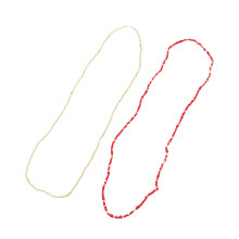 2St Rood Dubbele String Bikini Taille Ketting Luxe Strand Accessoire