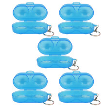 5St Duurzame Sky-Blauwe Table Tennis Holder Met Keychain 2-Vak Opslag