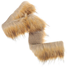 Brown Plush Faux Fur Material for DIY Doll Costume and Crafts