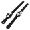 2St Professionele Skates Fixed Straps Zwart Verstelbare Bindriemen 4