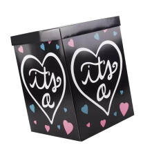 1Pc Black Decorative Paper Box for Boy Or Girl Gender Reveal Party