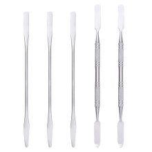 5St Zilveren Manicure Mengstok Nagelkunst Spatel Cosmetica