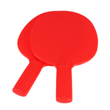 1Paar Kinder Tafeltennisracket in Rood Kunststof Met Antislip Handvat